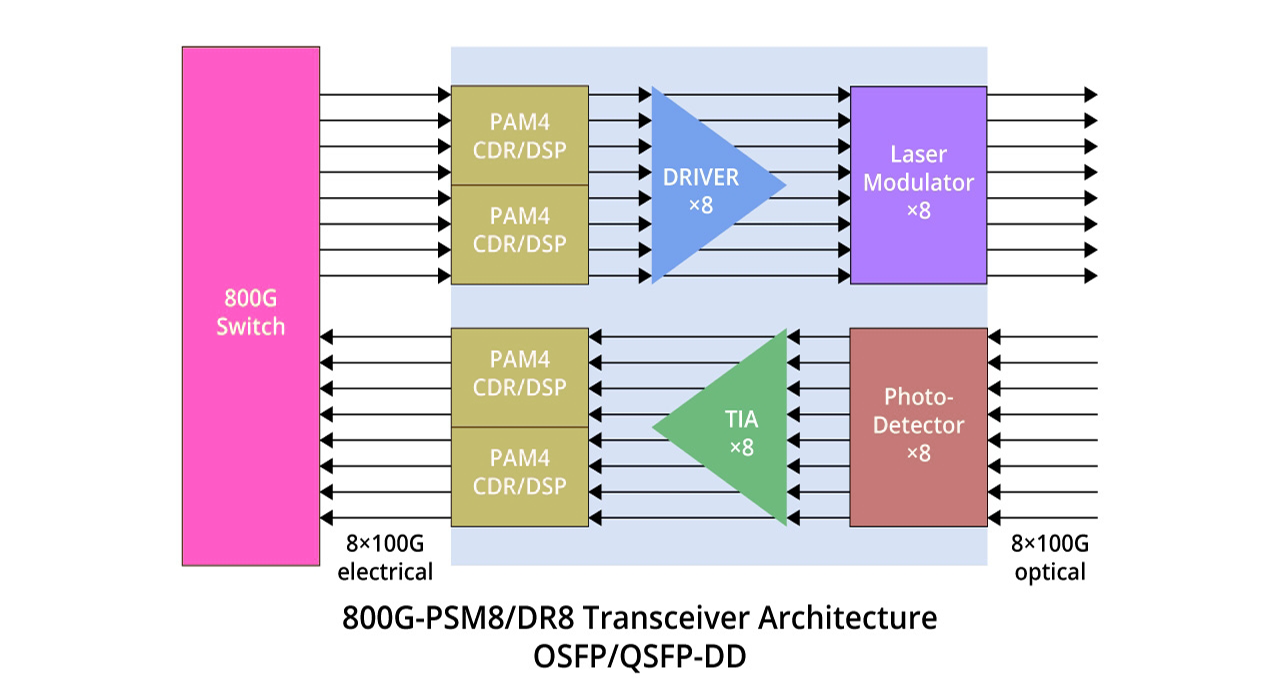 800G PSM8 optical module