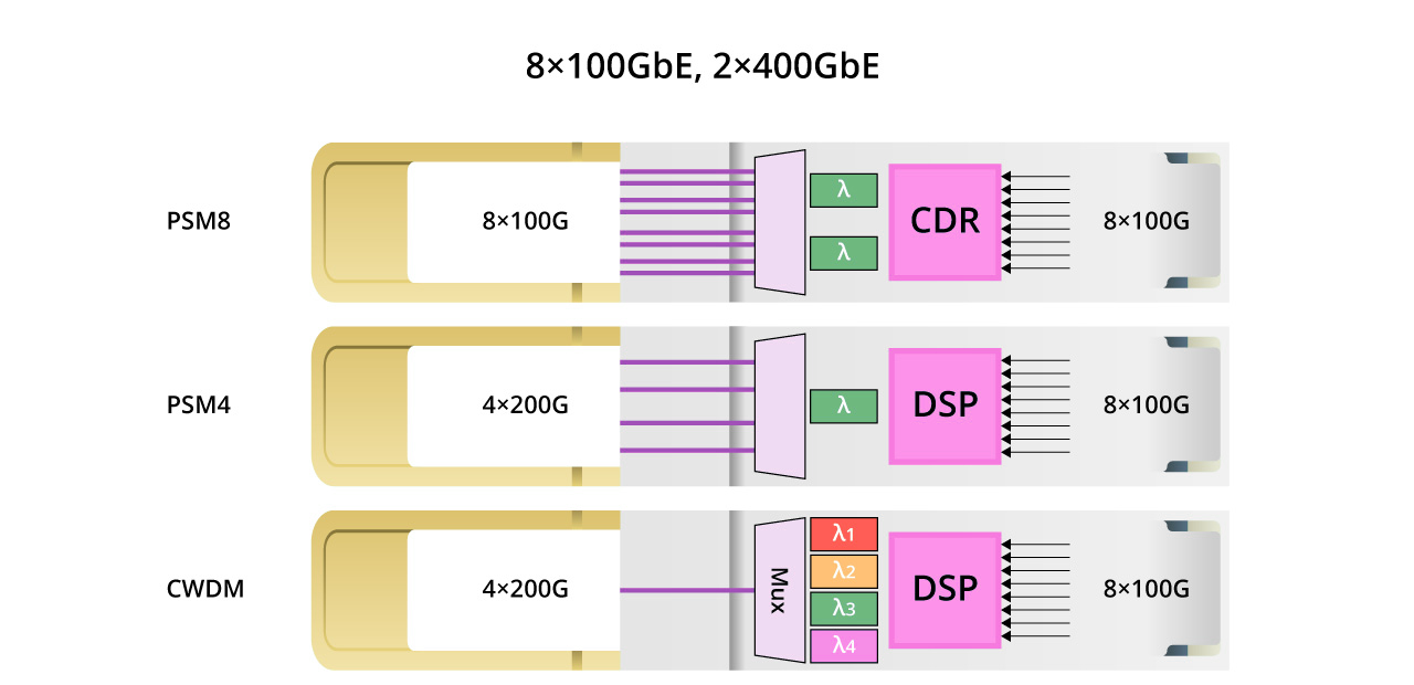 Types of 800G Optical Modules