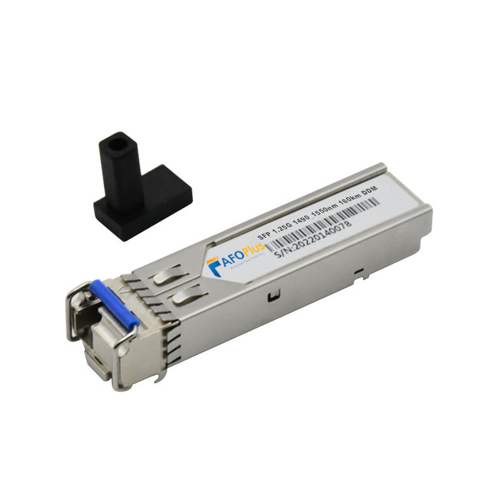 Fiber Optical Transceiver|Optical Module Cisco Compatible 1.25G SFP BiDi TX1490nm RX1550nm 160km LC/UPC Single Mode