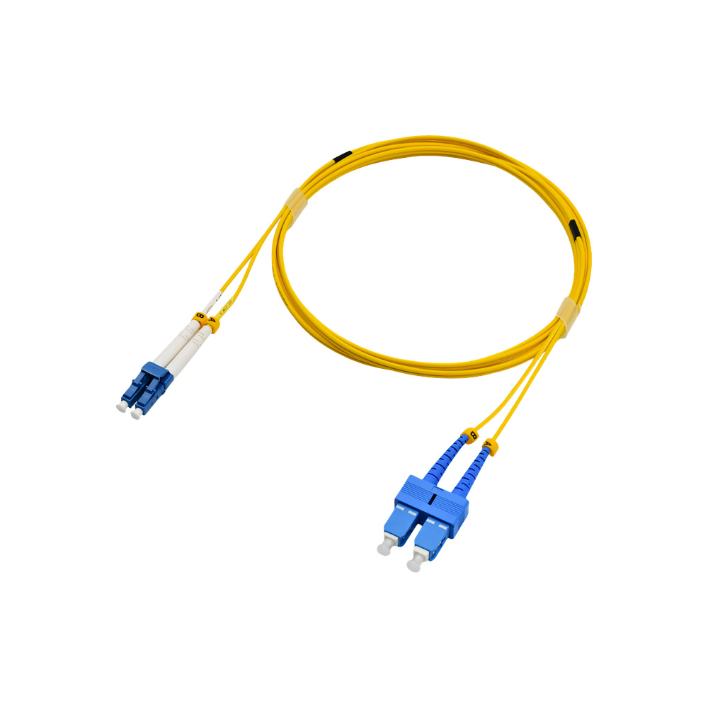 Fiber Optic Patch Cable|Fiber Optic Patchcord LC/UPC-SC/UPC Single Mode OS2 Corning Ultra Duplex 2.0mm Flame Retardant LSZH 1m(3ft)