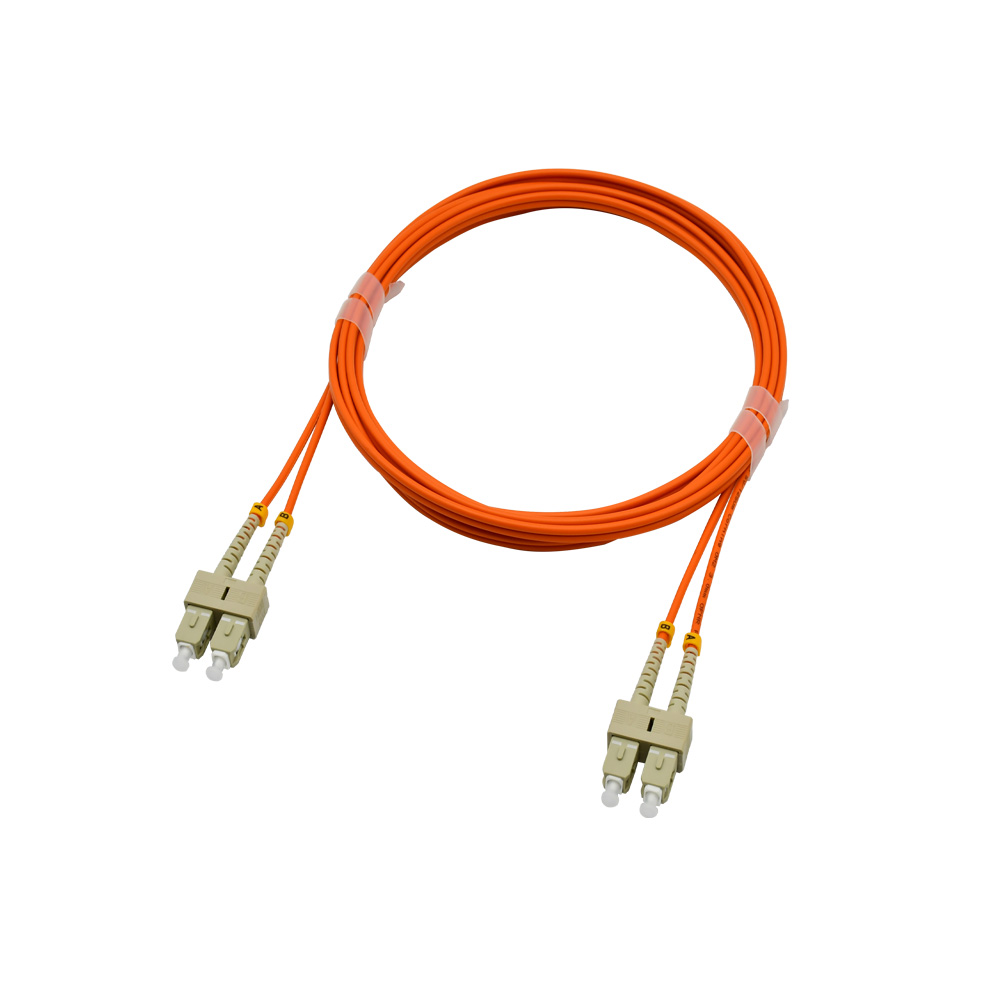 Fiber Optic Patch Cable|Fiber Optic Patchcord SC/PC-SC/PC Multimode OM1 62.5/125um Duplex 2.0mm Flame Retardant LSZH 1m(3ft)